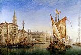 Famous Palace Paintings - The Doge's Palace From The Entrance To The Grand Canal
